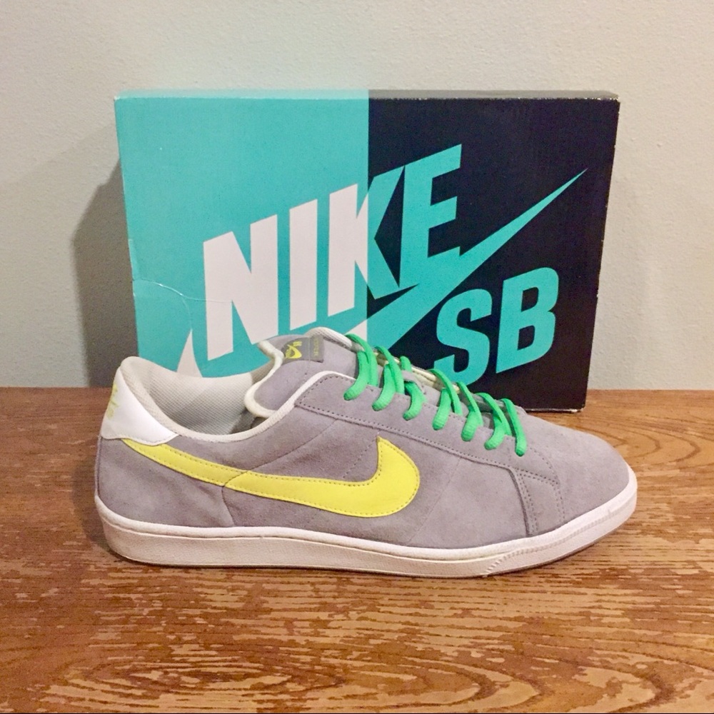 🔥🛹 Nike Sb Zoom Air Classic Steel Grey/Volt 🛹🔥 - Picture 3 of 9